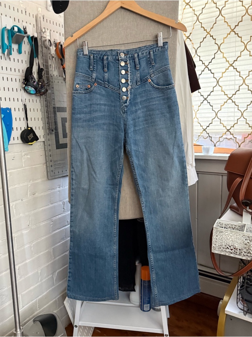 Marissa Webb Light Blue Flare Jeans from her spring 2019 collection - Picture 4 of 14